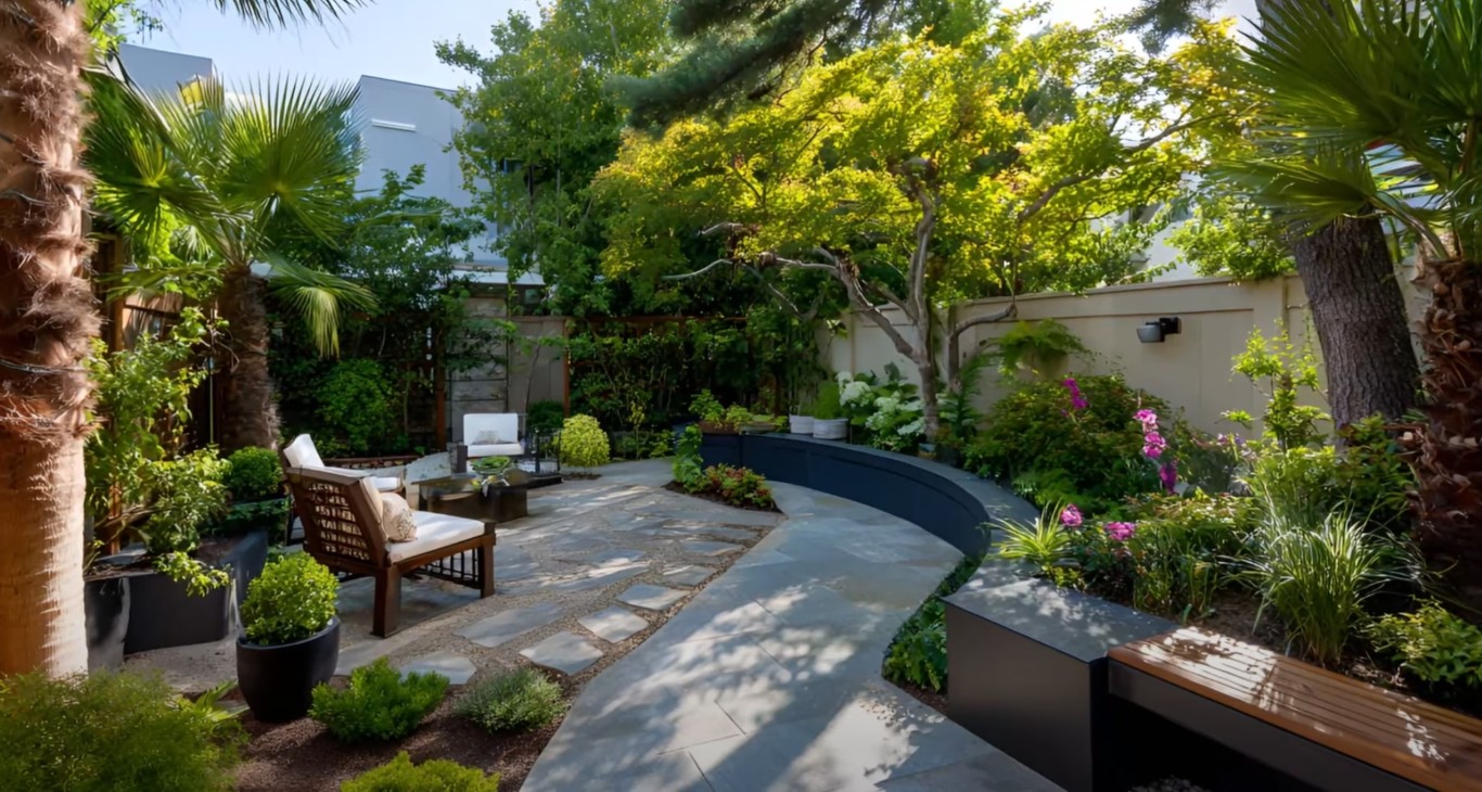 Beautiful landscaping design in Cupertino, CA